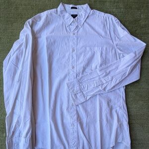 J. Crew Polka Dot White Shirt